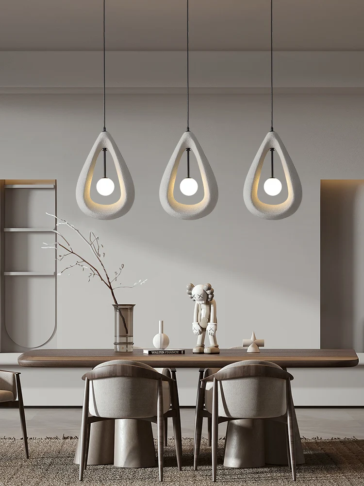 

Nordic Wabi Sabi Pendant Lights Minimalist Bedroom Kitchen Island G9 LED Chandeliers Living Room Lighting Fixtures Hanging Lamp