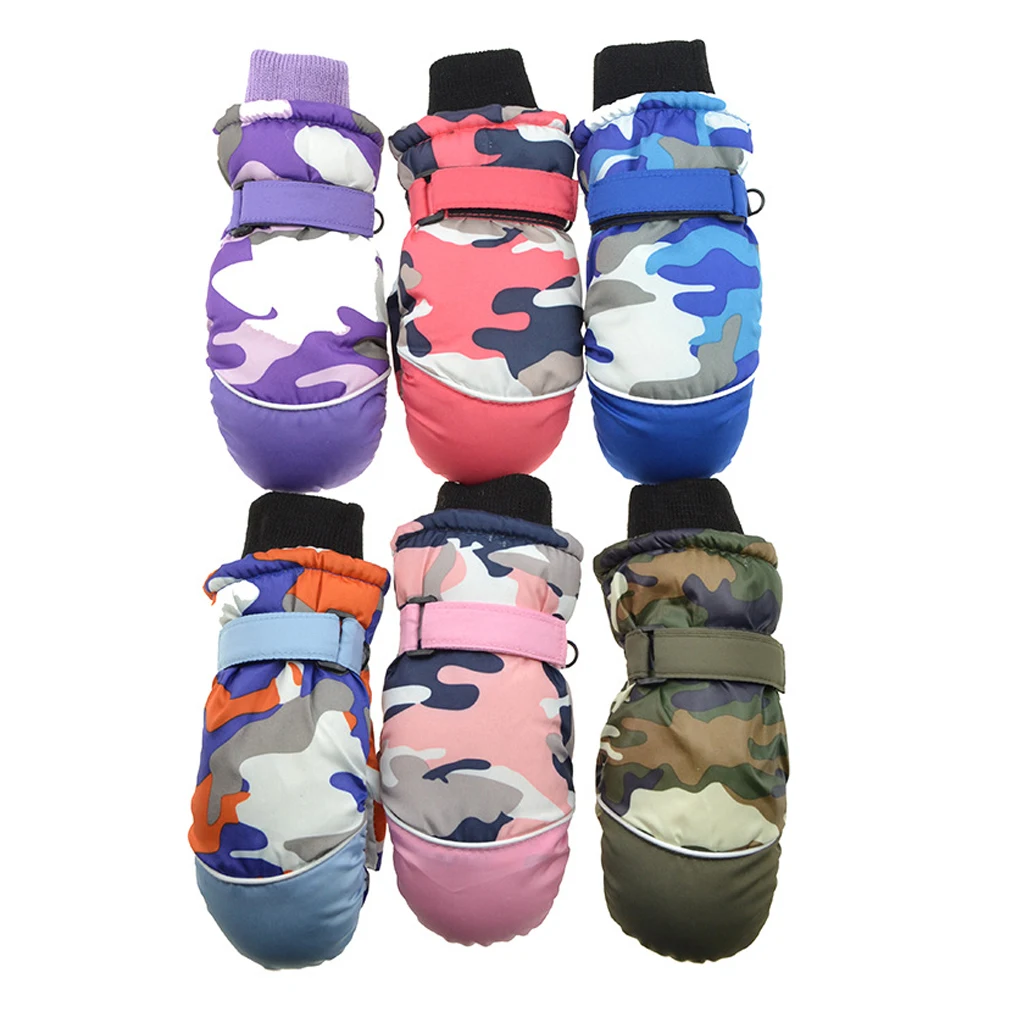 

1 пара детских варежек, зимние водонепроницаемые очаровательные узоры для холодной погоды