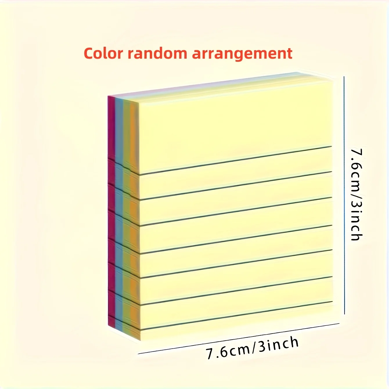 100 Sheets Per Book Creative Colorful Sticky Notes Stickers Office Stationery Home School Tearable Strongly Adhesive Note Papers - 3