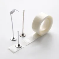 100 Dots No Trace Transparent Plastic Wick Fixed DIY Candles Material Movable Fixed Point of Plastic Card Wax Base Holder Stand 1
