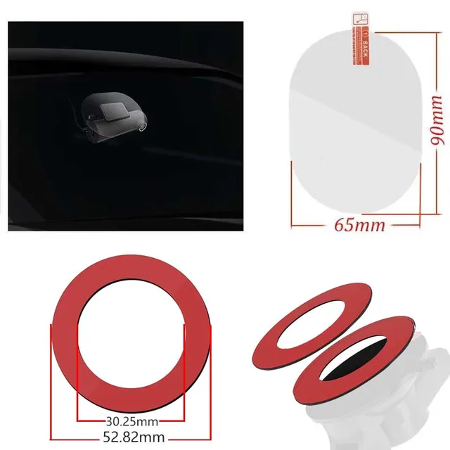 car Suction Cup Bracke Double-Sided Adhesive Pad Dash Cam Built-in GPS Module Easy Install and Electrostatic Stickers 4