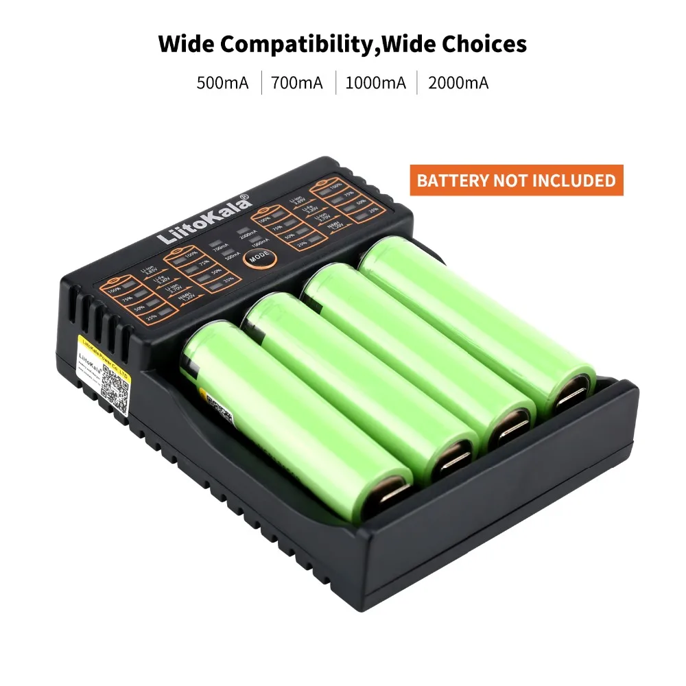 Liitokala Lii-402 18650 3.7V 3.2V 3.85V 26650 20700 14500 21700 25500 16340 1.2V NiMH Lithium Rechargeable Battery Charger battery charger battery charger adapter