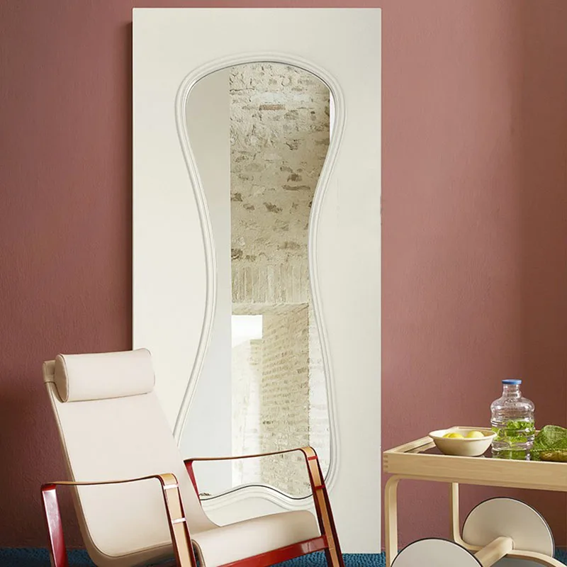 

Nordic Standing Mirror Hallway Shower Big Floor Irregular Aesthetic Mirror Bathroom Makeup Full Body Espejos Furniture Decor