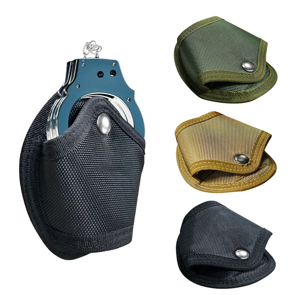 Handcuff holder Tactical Molle Handcuff Holder Quick Pull Out Waist Pockets Tool Key Phone Holder Two Buttons Adjustable Fits 1.5inch Belt Loop