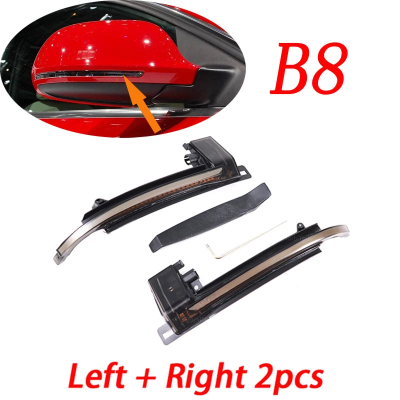thumbnail image 1 of Luz de espejo intermitente dinámica para Audi A3 8P Q3 A6 C6 4F S6 A4 A5 B8 Indicador lateral de señal de giro LED S4 S5 S6 A8 D3 8K S8, 1 of 5