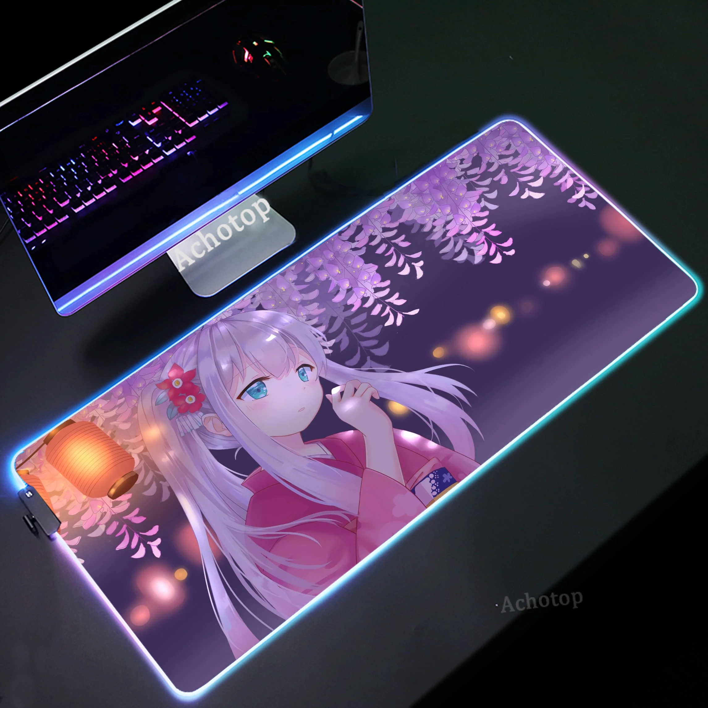 

Izumi Gaming Mouse Mat RGB Backlight Mousepad Large Desktop Game Mouse Pad Gamer Accessories Mousemat Big LED Luminous Deskmat