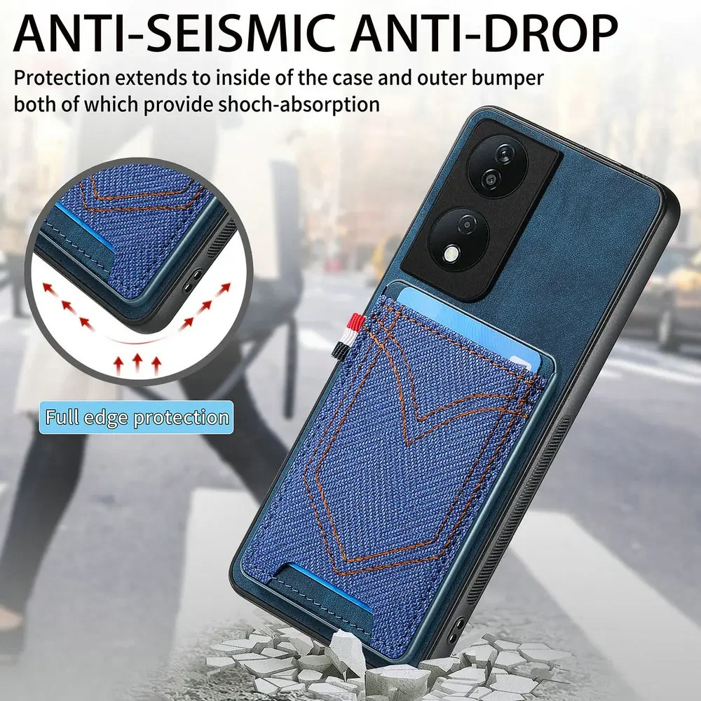 Magnetic Leather Card Case with 360° Lens Armor Protection