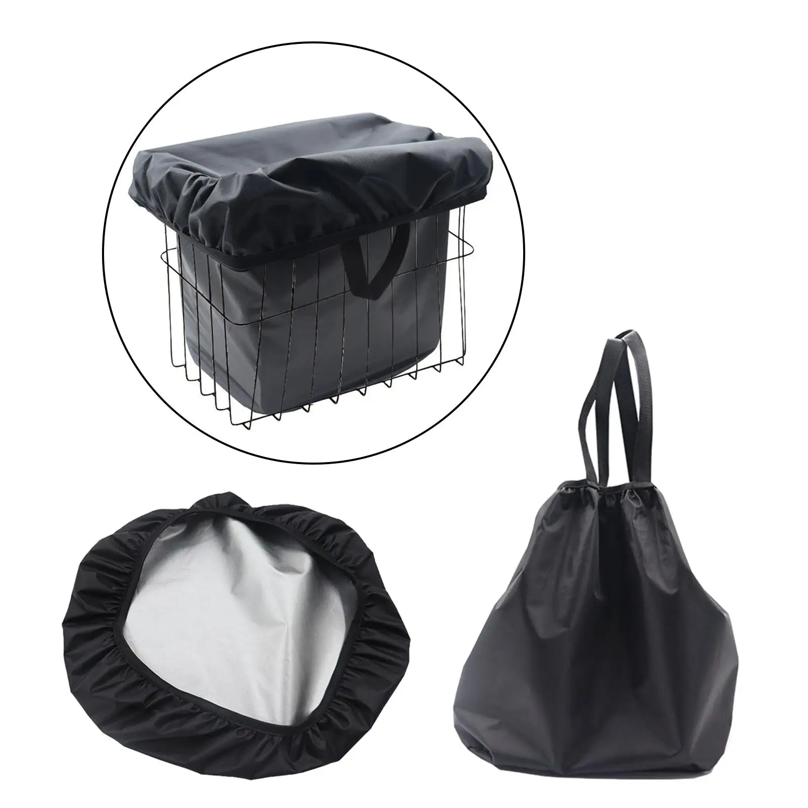 420D Oxford Cloth Bike Basket Liner Rain Protection Cover Basket Cover