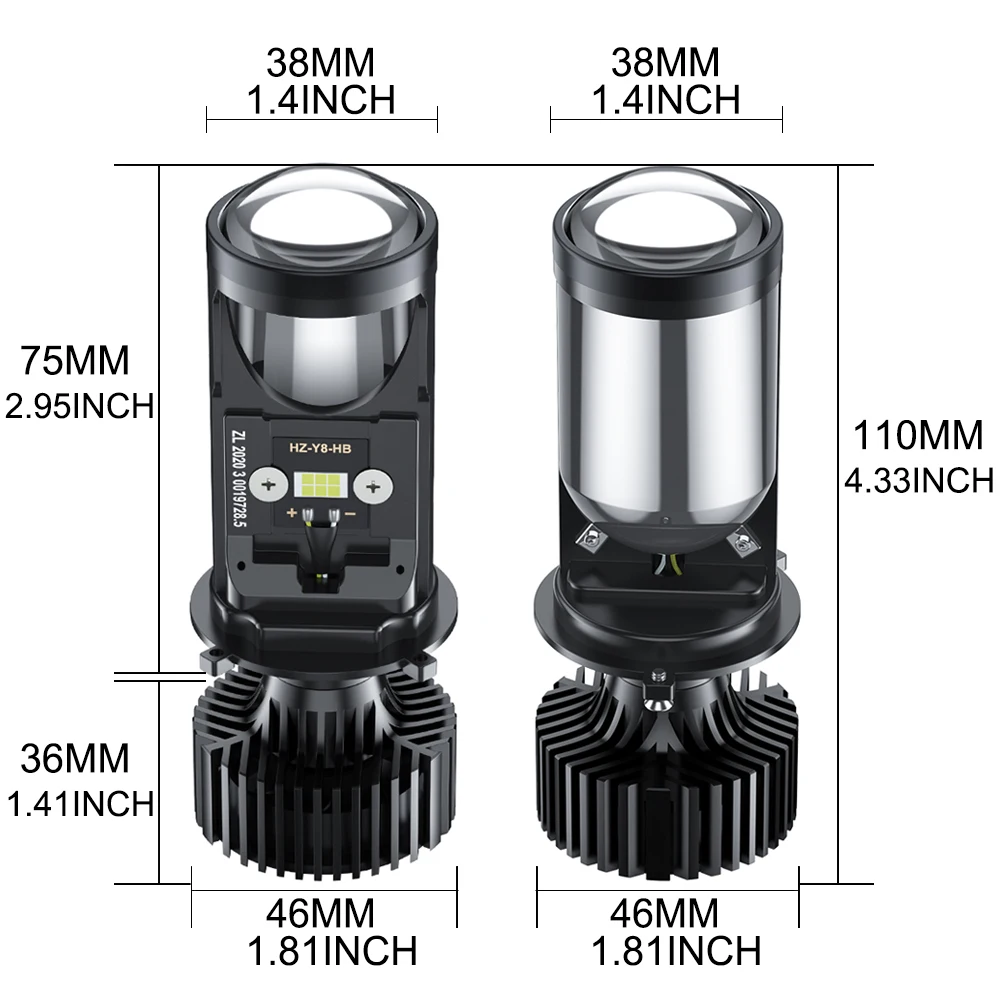 H4 LED Headlight Canbus Car Lamp Mini Projector Lens Automobles Bulb 6500K 70W 14000LM Conversion Kit Hi/Lo Beam 12V/24V RHD LHD