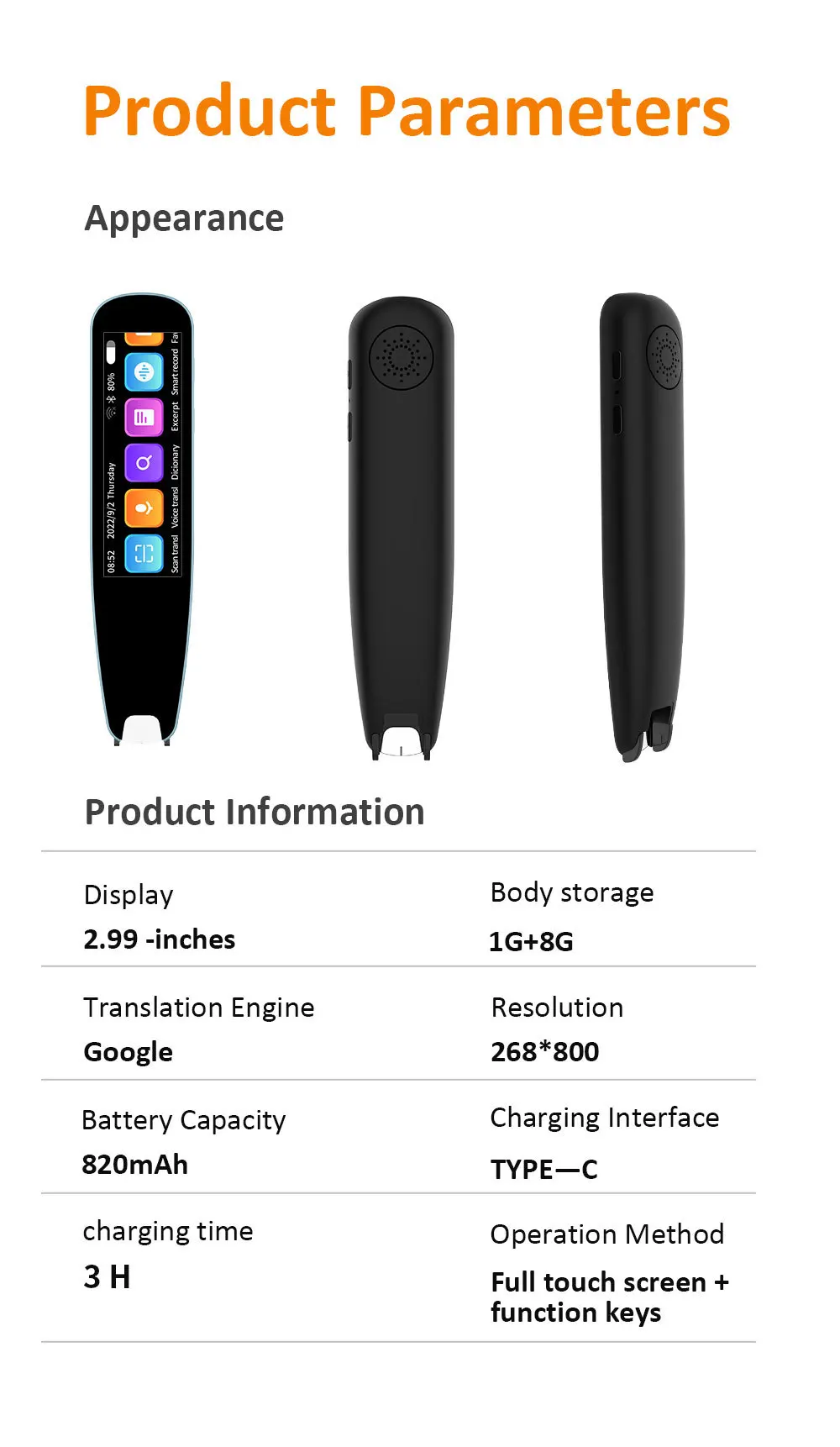 Portable Offline Translation Pen Intelligent Scanning Voice Point Reading Translator Pen 131 Languages S6 Pro Translatorand