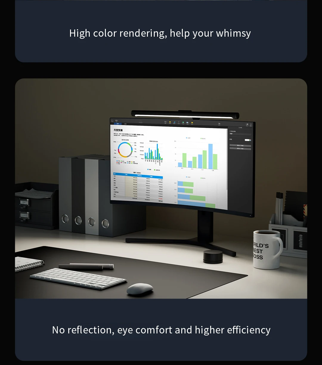 Xiaomi Mijia Ra95 Desk Lamp 1S Remote Control for Computer PC Monitor Screen Bar description image 21