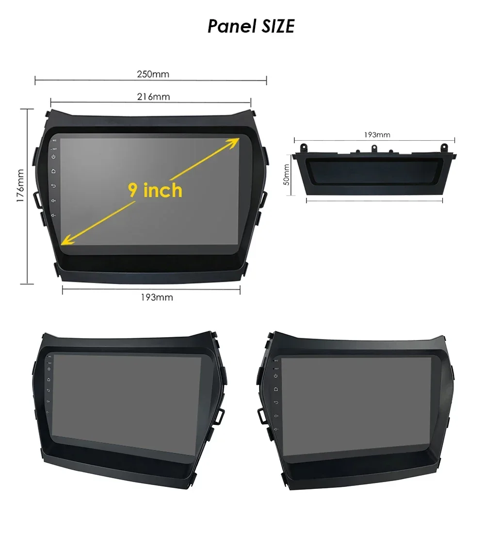  9 Inch Android Car Stereo for Hyundai Santa Fe IX45 Radio  2013-2017: Car Radio Touchscreen Android Head Unit with GPS Bluetooth  Mirror Link Rear View Camera : Electronics