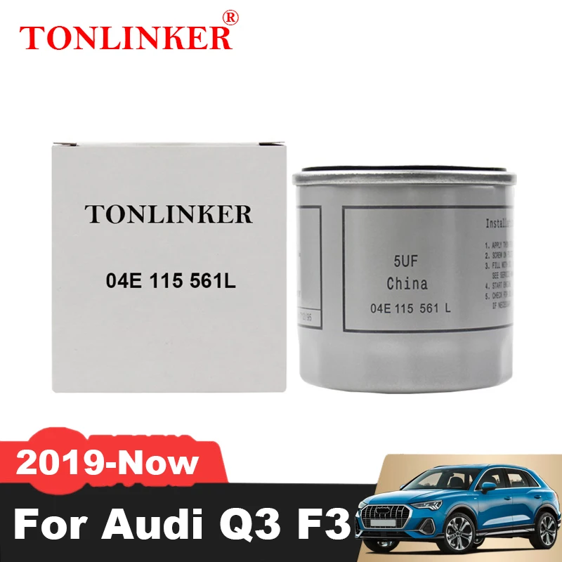 

TONLINKER Oil Filter 04E115561L For Audi Q3 F3 4Th Q3Sportback 1.4TFSI CUKB CZEA 2019 2020 20212022-Now 04E115561C 04E115561H