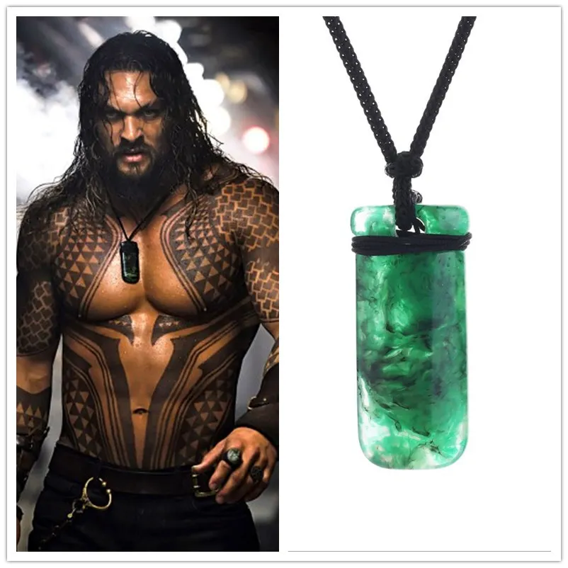 Uomini Justice League Aquaman Costume Cosplay Maori Ciondolo Intagliato A Mano Toki Jason Momoa Collana Arto Curry Aquaman Gioielli