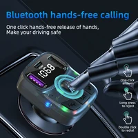 Car FM Transmitter 30W PD Type C Dual USB Fast Charger 2