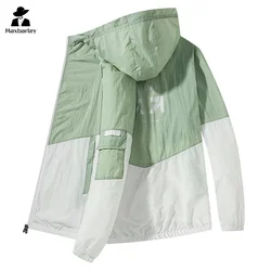 Men's Summer Sunscreen Coat Outdoor Adventure Waterproof Windproof Jacket Comfortable Lightweight Breathable Nylon Hooded Jacket