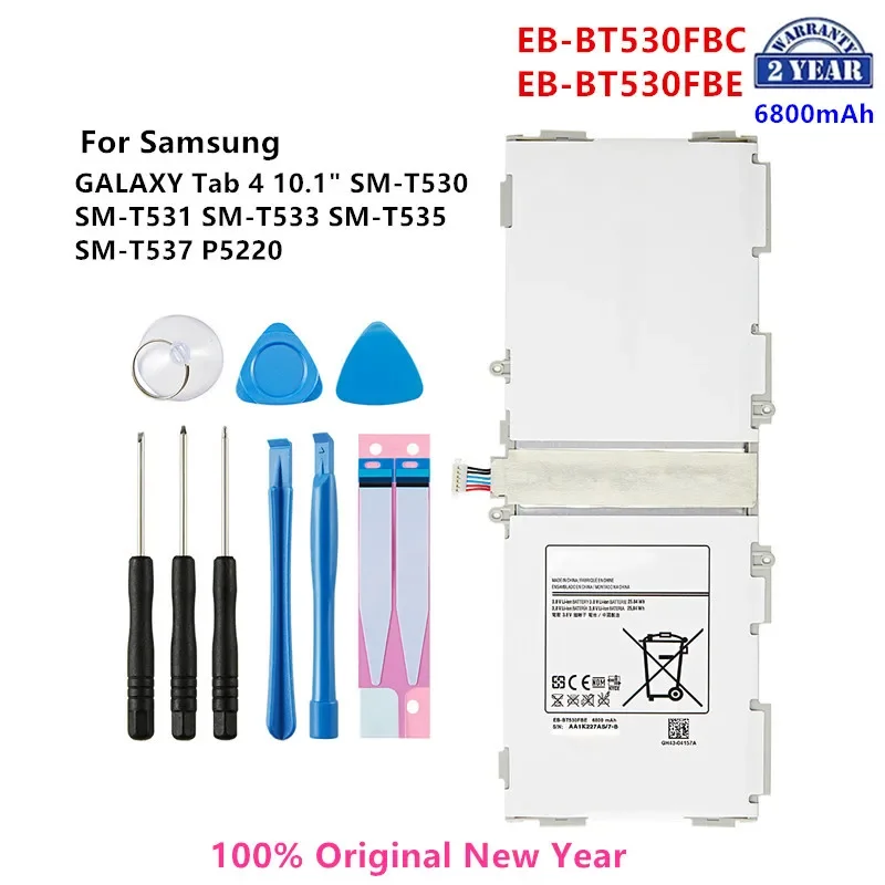 

Оригинальный планшетный компьютер 100%, аккумулятор для Samsung Galaxy Tab 4 10,1 дюйма, EB-BT530FBE/T531/T533/T535/T537 P5220 + Инструменты