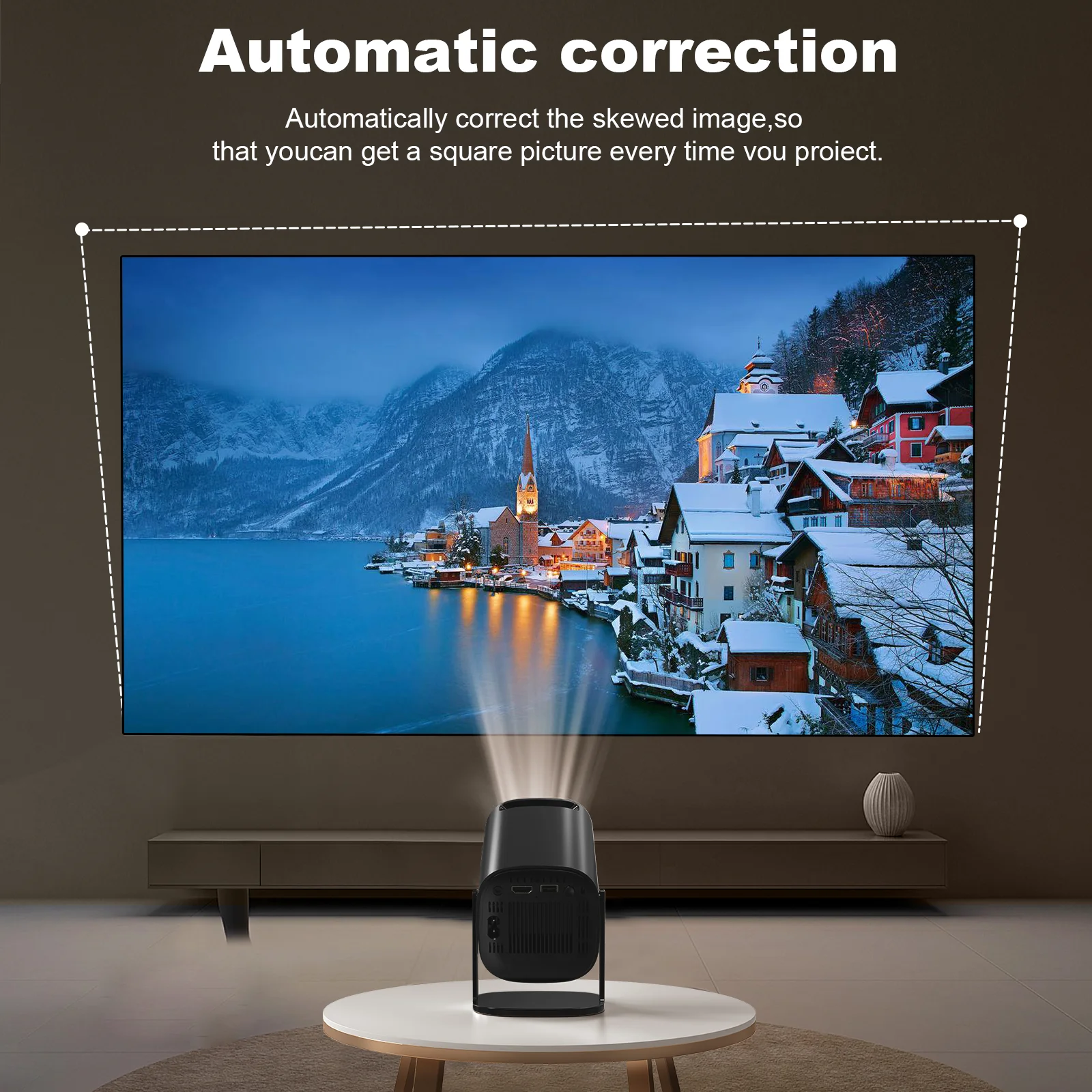 P30 Smart Mini Projector Android 11 WiFi6 Support 4K 1080P 2.4G&5G WiFi 1280*720P Smart Home Cinema Portable portable projector