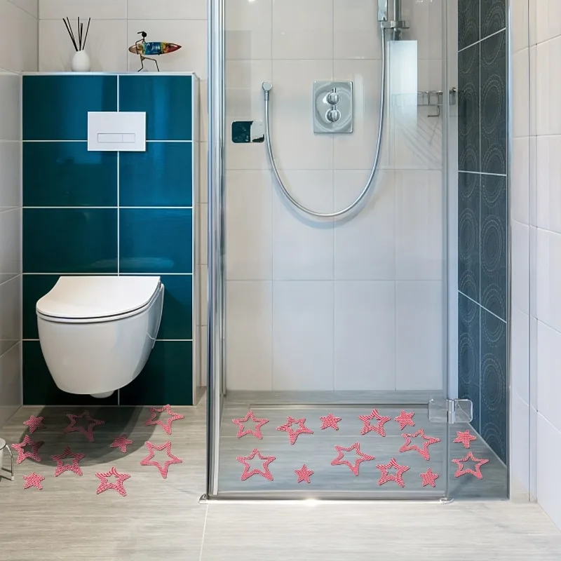 Waterproof Star Shaped Bathtub Sticker Non-Slip, Self-Adhesive, Removable, and Decorative Perfect for Bathroom and Toilet Decor