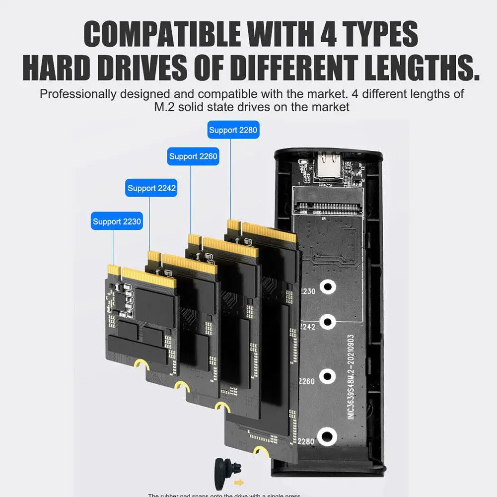 NVME PCIE NGFF SATA ϵ ̺ Ŭ M.2 SSD ̽, M.2 to USB CŸ 3.1, 10gbps SSD , NVME/NGFF  