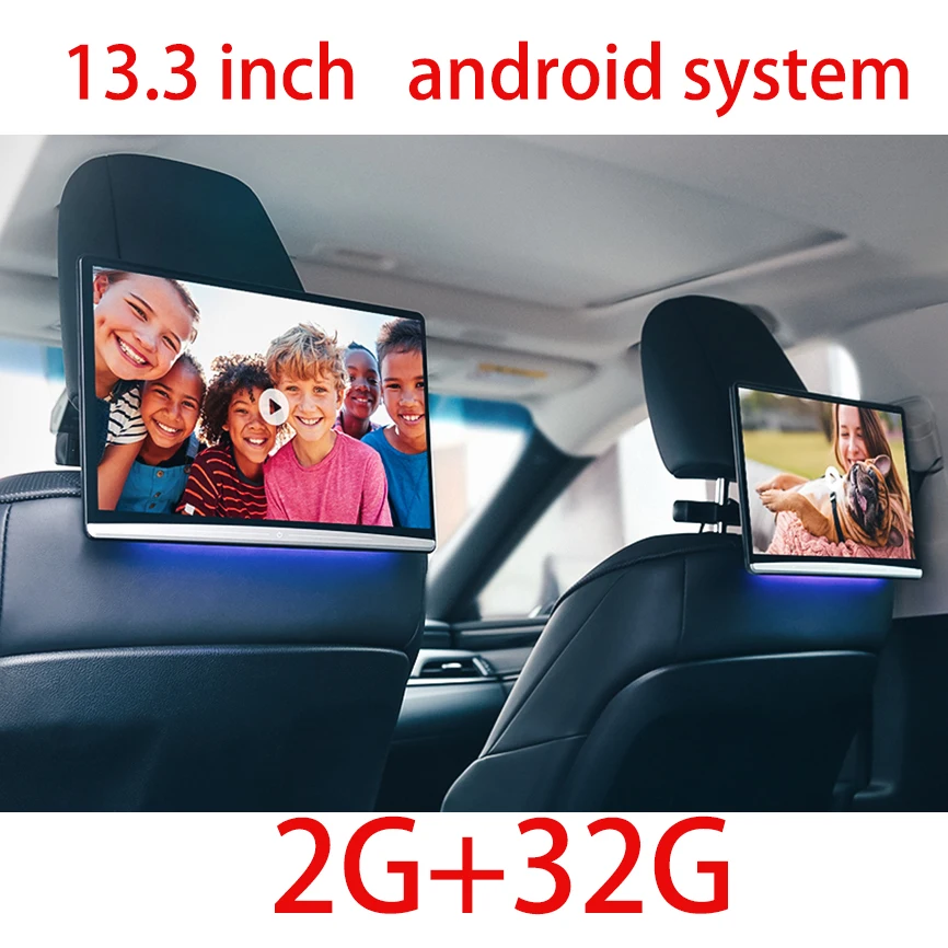 10 1-дюймовый автомобильный ТВ-монитор на подголовник Android 4K 13 3 P сенсорный экран