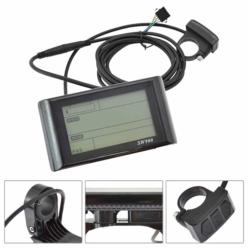 Elektrisches Fahrrad-Display, Anzeigebildschirm, Outdoor-Sport, Elektrofahrrad, LCD-Display, einfach zu bedienen, nützlich, 1 Stück, 110 x 62 mm – Detail 1