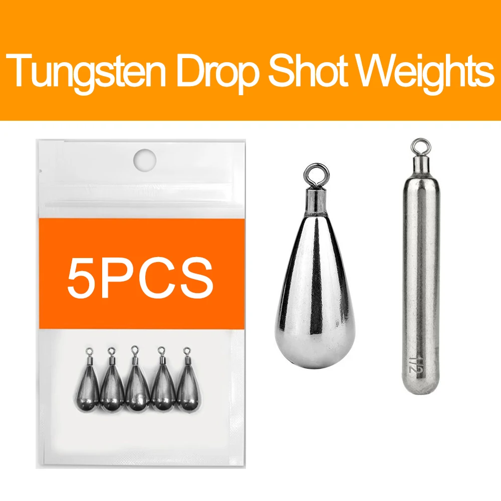 Tungsten Free Rig Drop Shot Weights Raindrop Free Rig Fishing Sinkers