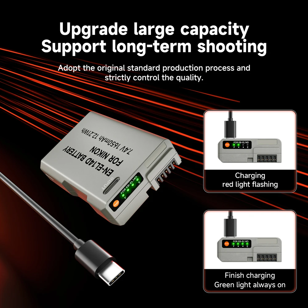 Cargador USB EN-EL14 EL14a Para Cámara De Batería Nikon Coolpix P7800 P7700 P7100 P7000 D5500 D5300 D5200 D3200 D3300 D5100 D3100 Df - AliExprs