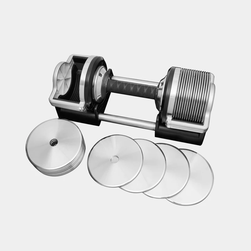 

Latest Silver 1KG Increment Adjustable Dumbbell 72LB Adjustable Dumbbell 32KG Electroplating Dumbbell Use For Home Gym Homegym