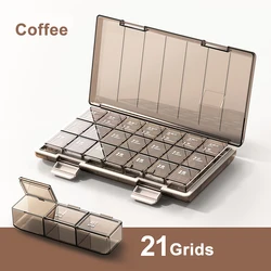 Colorful Portable Weekly Pill Organizer with Stackable Storage (21G CF)