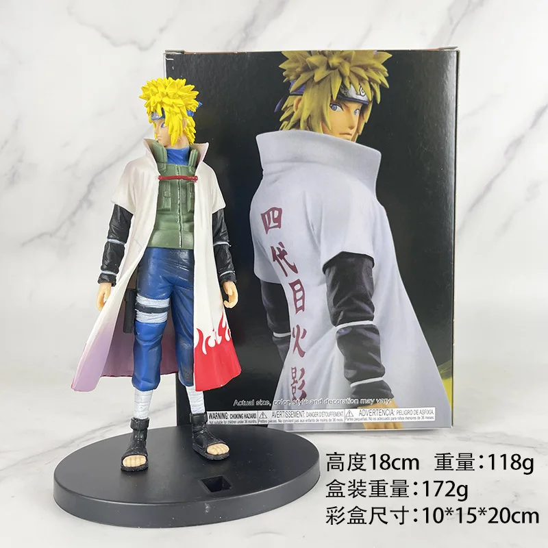 Figura de Naruto Anime Shippuden Uchiha Sasuke Hatake Kakashi Namikaze Minato colección de figuras de acción modelo juguetes regalos