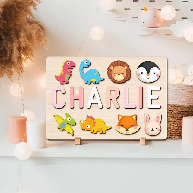 Puzzle en bois personnalisé avec prénom pour enfants, jouets pour  tout-petits, cadeaux d'apprentissage précoce personnalisés, bébés garçons  et filles - AliExpress