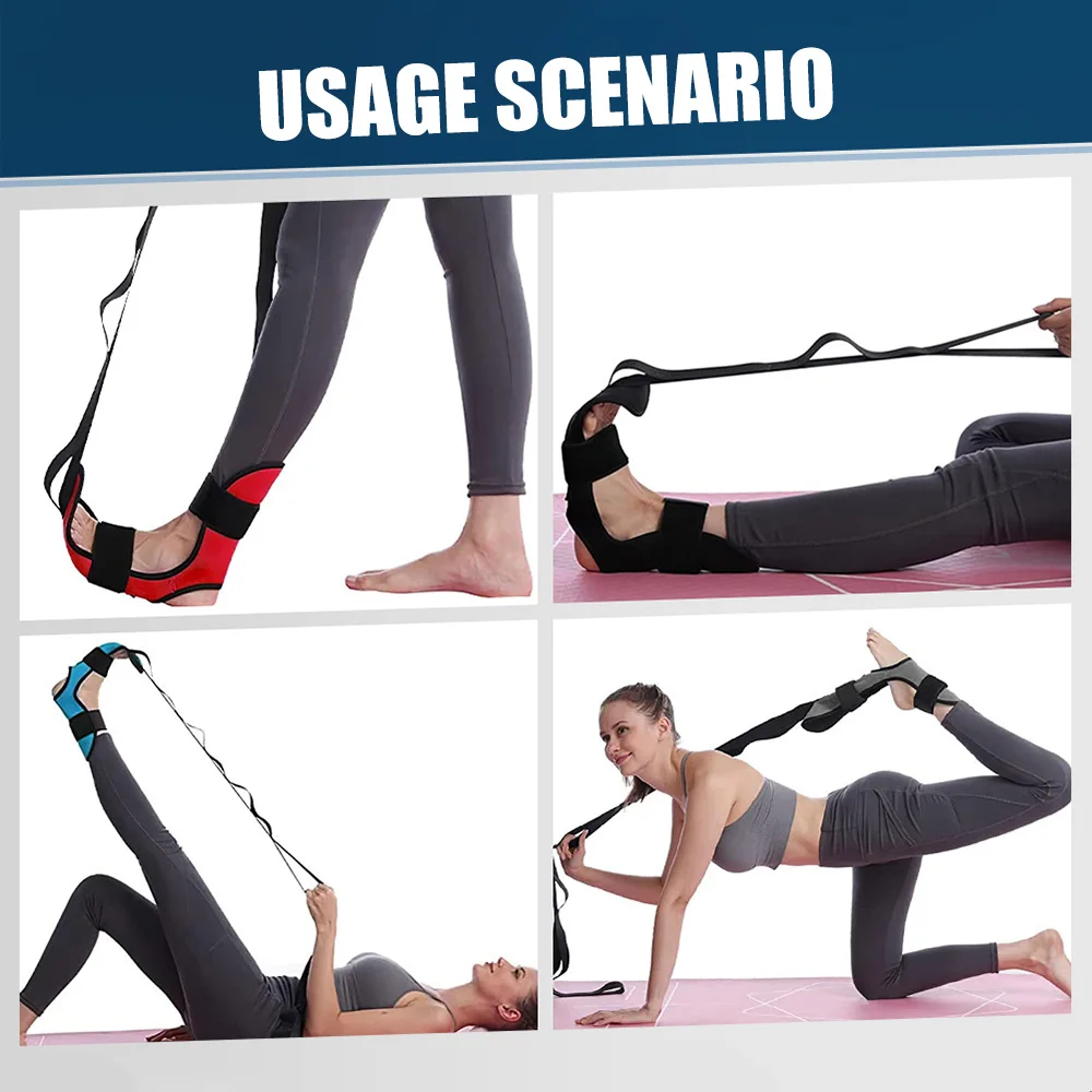 Yoga Flexibility Stretching Leg Stretcher Strap Multi-Loop Exercise Stretch  Strap with Foot Hook Dance Belt Flexibility Training