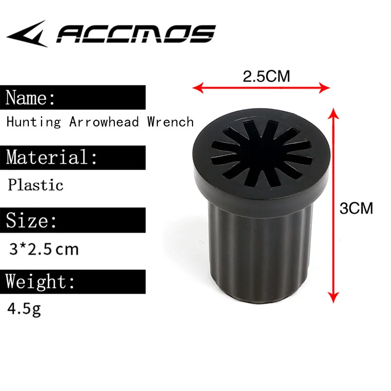 

2pcs Portable Broadhead Wrench Plastic Arrow Point Tips Wrench Maintenance Fixed Arrowhead Blade Tool