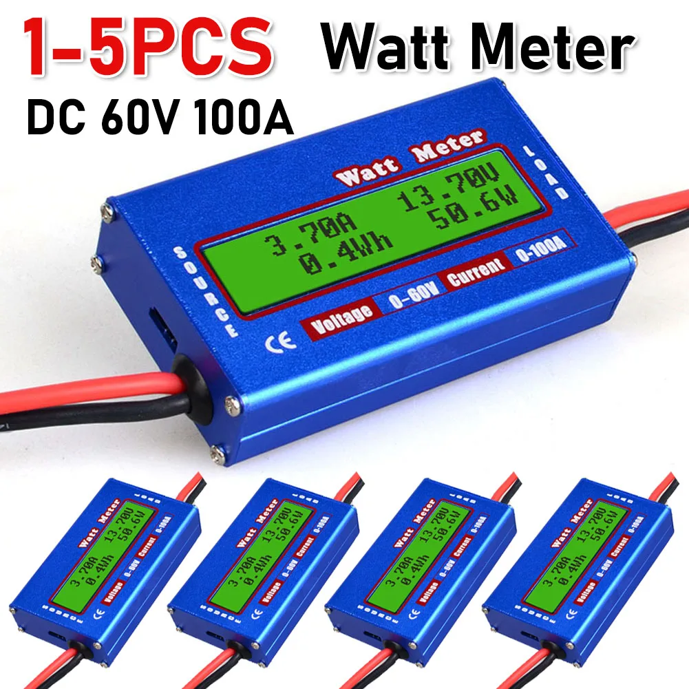 

Digital LCD Display Blue DC 60V 100A Balance Voltage Battery Power Analyzer Watt Meter Checker Balancer Charger RC Tools