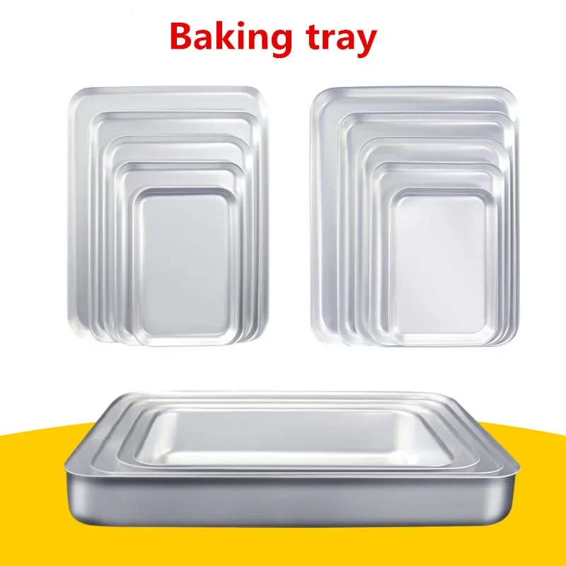 Baking Tray Rectangle Oven Baking Aluminium Cake Pan Non-Stick Biscuit Cookie Macaroon Pastry Tools Bakeware Set baking sheet baking pan baking pan tray