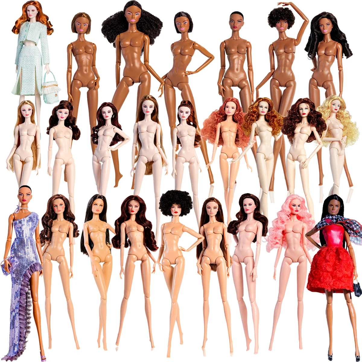 32cm European Supermodel Doll Toy Original Unique Design Full Series Figure 1/6 Babi Doll Multi Color Skin Exquisite Makeup Toy