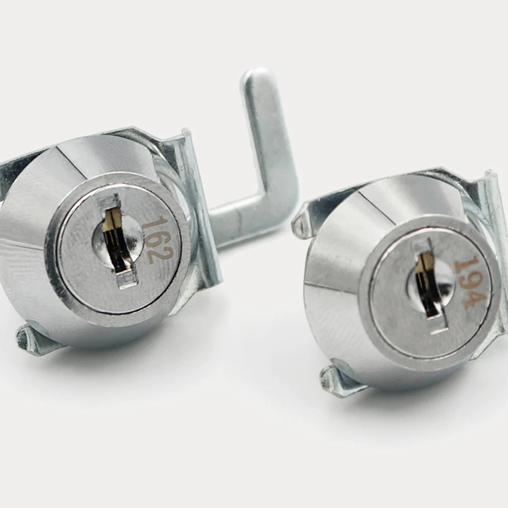 Rust-Resistant Mini Cam Lock with 2pcs Keys Silver Decorative Metal Cabinet Airbox Lock Mini Cam Lock With Quick Clip