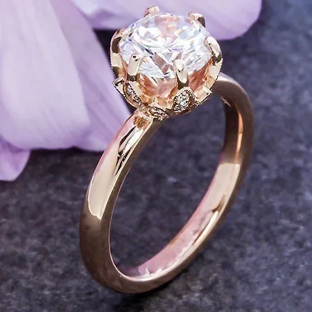 

Lose Money 90% OFF! Fine Jewelry Original Natural 14K Rose Gold Rings 1ct CZ Rings for Women Gemstone Jewelry Ring Box Bizuteria