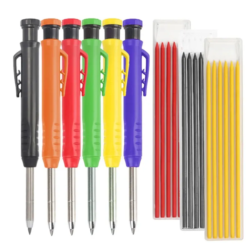 

Твердый плотничный механический карандаш с точилкой для деревообработки, строительства, длинная головка, плотничный карандаш, канцелярские принадлежности