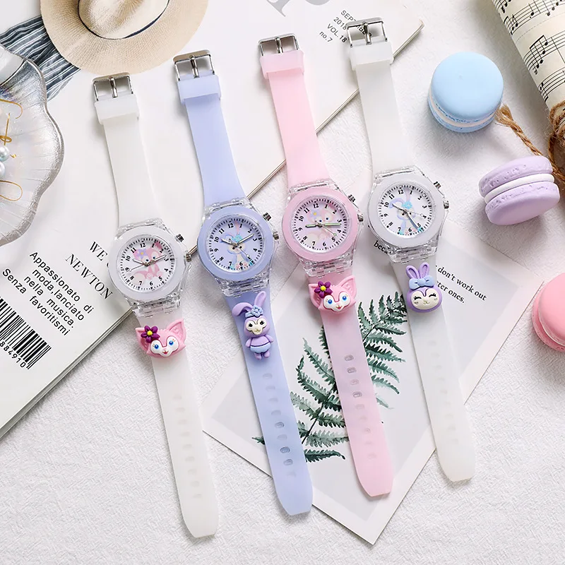 New Disney Mickey Kids Watches Girls Luminous Silicone Strap 3D Cartoon Minnie Children Watch Quartz Clock reloj infantil ﻿ ﻿ 6
