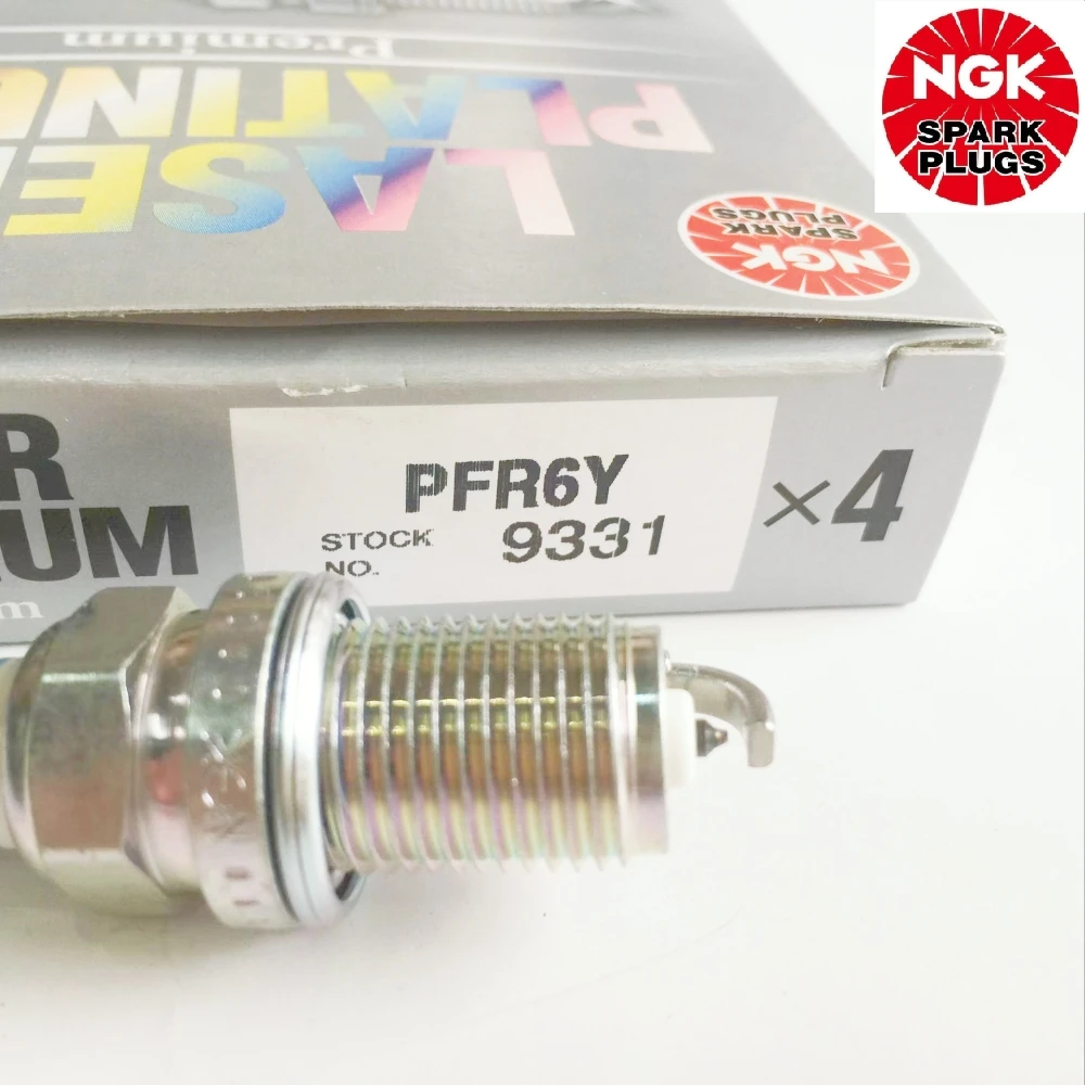 4Pcs Original NGK PFR6Y 9331 Brand New Laser Dual Platinum
