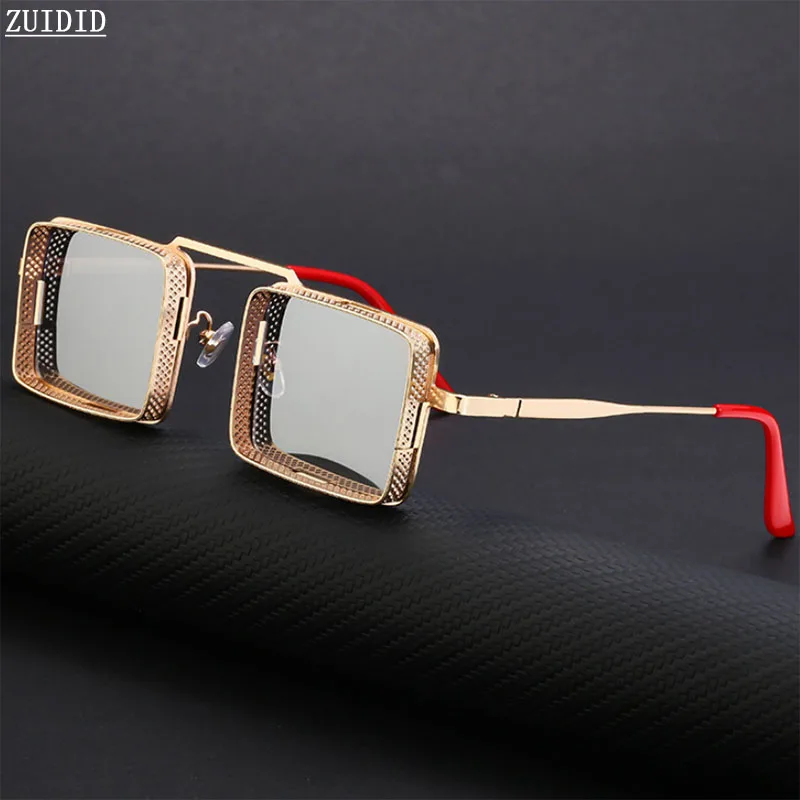 Occhiali Da Sole Quadrati Punk Per Uomo Steampunk Fashion Glasses Retro Shades Vintage Gafas De Sol Vasos Decorativos Occhiali Da Sole Gg