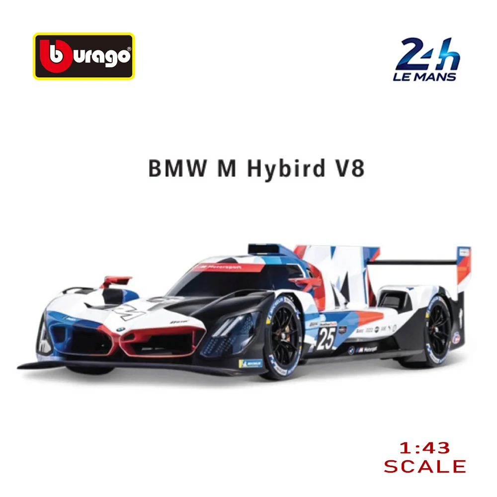 New Bburago 1:43 BMW M Hybird V8 Lamborghini Sc63 24H Le-Mans Rally Alloy Racing Die Cast Car Static Model Car Collection Gift 2