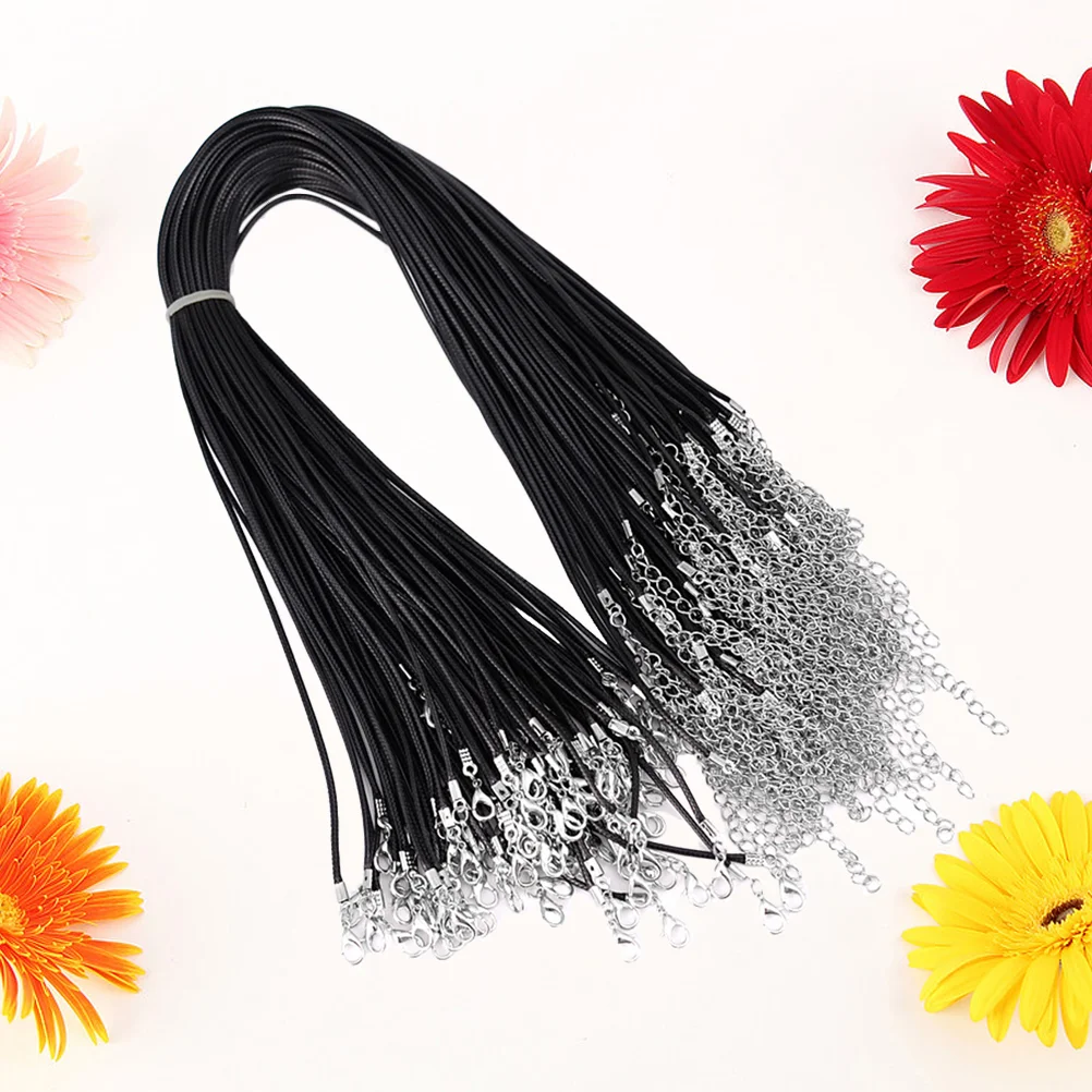 

100 Pcs Jewelry Accessories DIY Pendants Necklace Strap Crystal Charm Hanging Rope