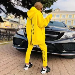 Y2k Clothes WomenWomen Letter Sweatshirts Sets Tracksuit Oversized Suit Autumn Female Korea TrouserPullover Pants Suits Female