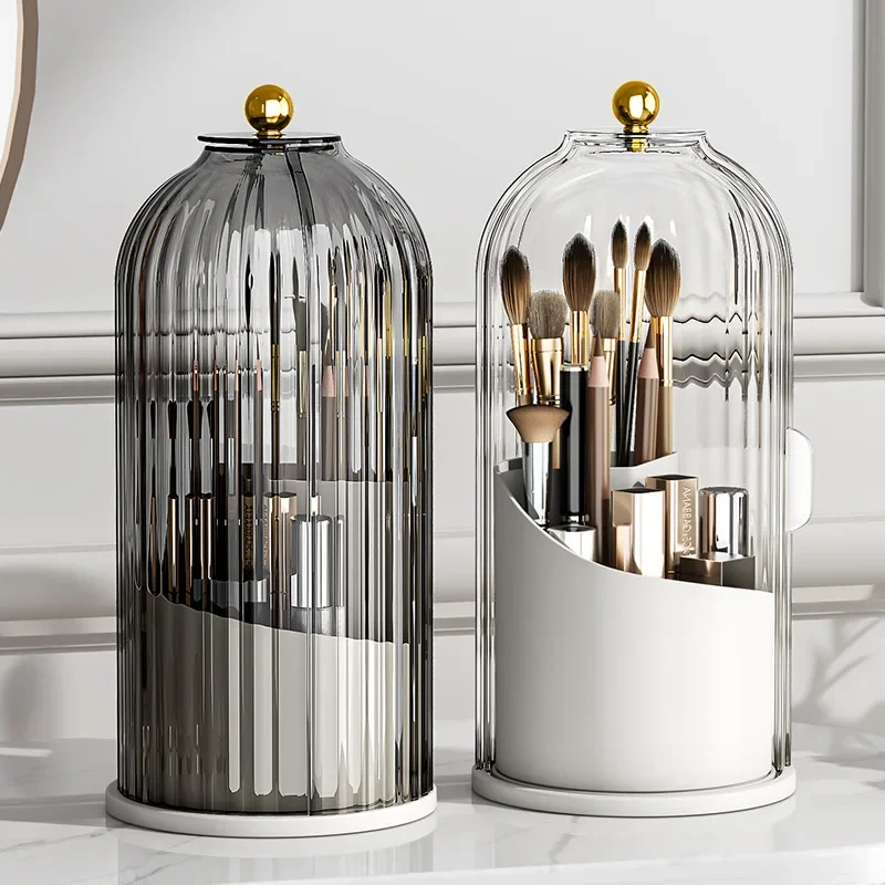 

Brush Holder Rotating Lid Shadow With Box Luxury Eyebrow Pencil Eye Cosmetic Storage 360° Makeup Lipstick Organizer