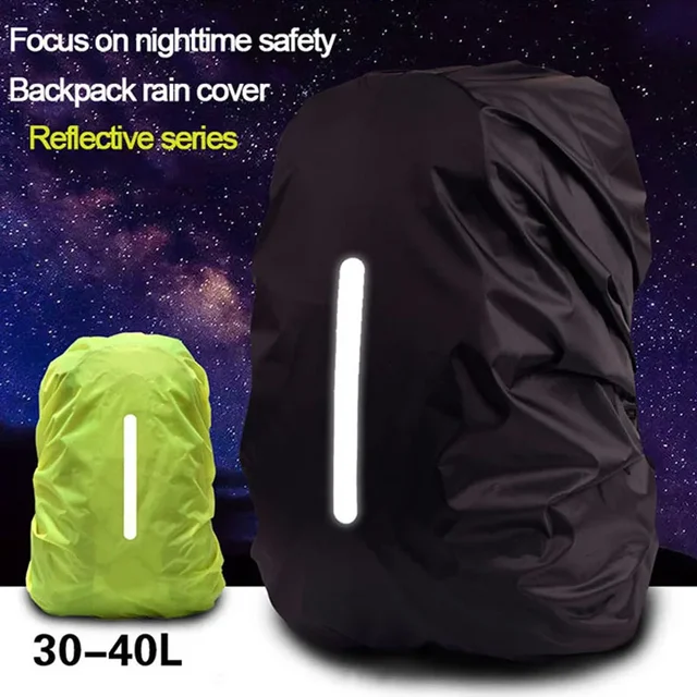 New Waterproof Backpack Cover Ravel Safety Outdoor Backpack Cover Waterproof Rain Cap Cover YJ04 2