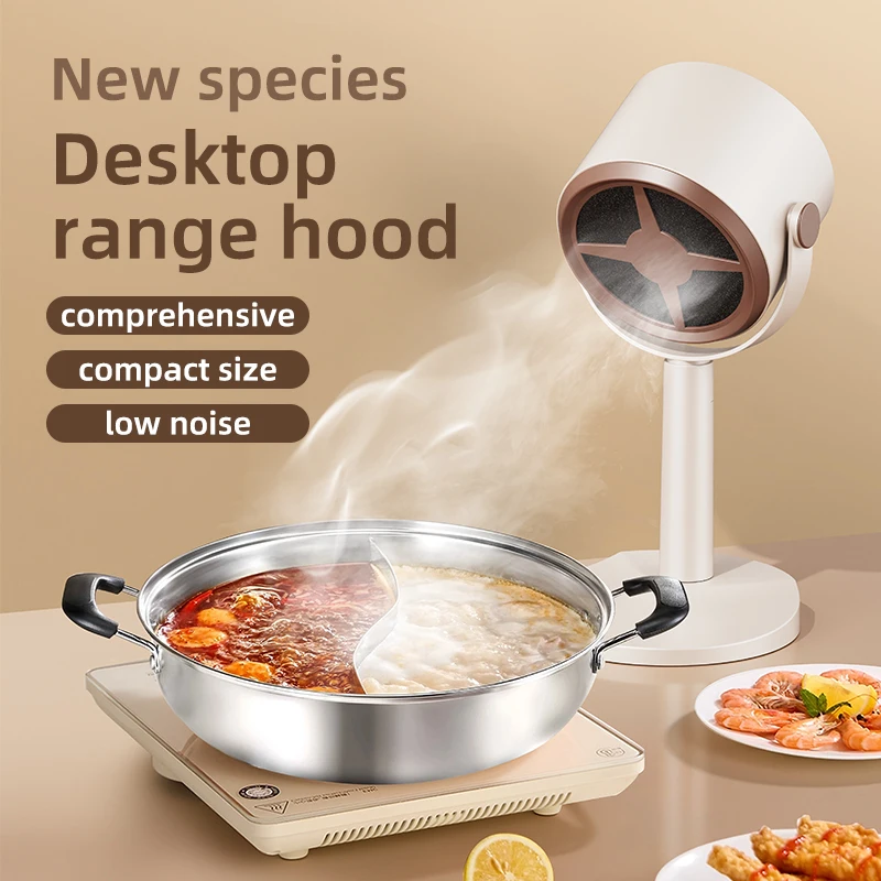 Electric Desktop Range Hood USB Adjustable Angle Portable Mini High Suction Power Exhaust Fan for BBQ Hot Pot Kitchen Appliance 3