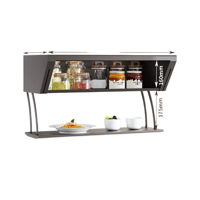 Kitchen Shelf Double-layer Cabinet Storage Hanging Cabinet Pull-down Hanger Bowl Rack Pull Basket
